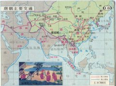 唐朝主要对外交通线路图
