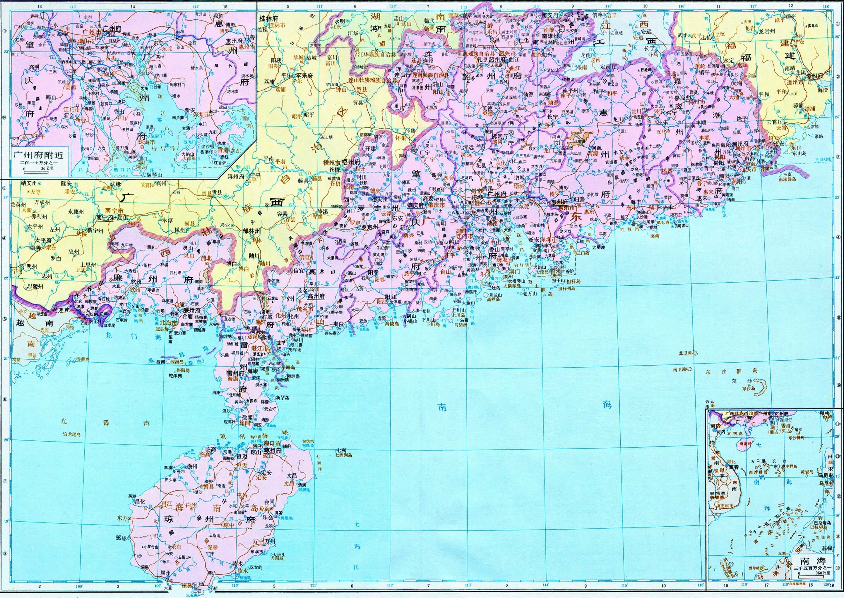 盛清的疆域形势图-地图114网