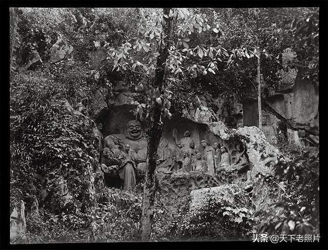 1914年杭州老照片 百年前的杭州烟霞洞、飞来峰、灵隐寺