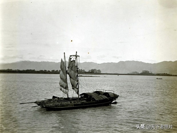 1909年佛山老照片 百年前的魁岗文塔，三水、西江风貌