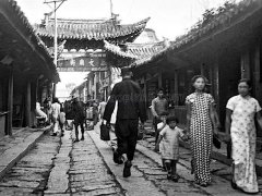 1938年云南昆明老照片 抗战时期大后方的景象