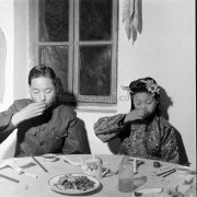 1947年陕西临潼一婚礼现场老照片 民国婚礼一观