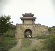 1936年山东青州老照片 90年前青州城墙城楼照