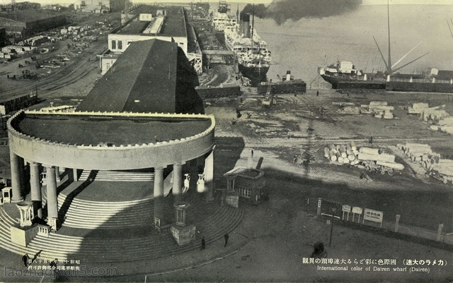 1936年大连老照片 明信片《大�の玄�v国�H都市 カメラの大�B》